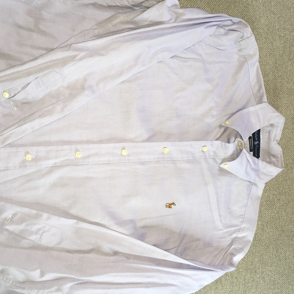 Ralph Lauren Lavender Button-Down Shirt 15 1/2